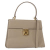 Salvatore Ferragamo Gancini Top Handle Flap Bag Leather