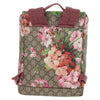 Secondhand Gucci Buckle Backpack Blooms Print GG