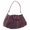 Secondhand Bvlgari Chandra Satchel Purple Leather Bags