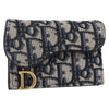Christian Dior Saddle Card Case Oblique Canvas