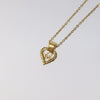 Secondhand Christian Dior Logo Heart Pendant Necklace