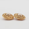 Secondhand Chanel Vintage Round Clip-On Earrings Metal with Faux