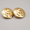 Secondhand Chanel Vintage CC Round Clip-On Earrings