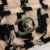 Secondhand Chanel Classic Single Flap Bag Quilted Houndstooth Tweed and Ribbon