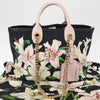 Dolce & Gabbana Capri Tote Printed Canvas with Lizard Embossed Leather