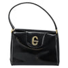 Secondhand Gucci Vintage Handbag Black Patent Leather Bags