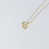 Secondhand Christian Dior CD Pendant Necklace Metal and Crystals