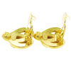Chanel Vintage CC Heart Cut Out Drop Clip-On Earrings Metal