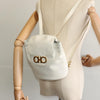 Secondhand Salvatore Ferragamo Gancini Flap Drawstring Backpack