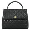 Secondhand Chanel Coco Top Handle Bag Quilted Caviar