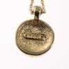Secondhand Christian Dior CD Round Pendant Necklace Metal and Crystals