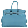 Hermes Birkin Handbag Blue Togo with Palladium Hardware