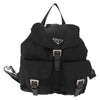 Prada Vela Double Front Pocket Backpack Tessuto with Saffiano Leather