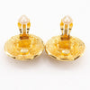 Secondhand Chanel Vintage Round CC Clip-On Earrings