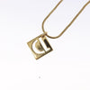 Secondhand Christian Dior D logo Pendant Necklace