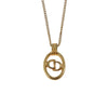Secondhand Christian Dior CD Round Pendant Necklace