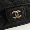 Secondhand Chanel Classic Flap Clutch with Chain Quilted Caviar