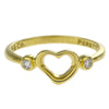 Tiffany & Co. Elsa Peretti Open Heart Ring 18K Yellow Gold with Diamonds