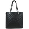 Chanel Petite Shopping Tote Quilted Caviar