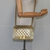 Chanel Boy Flap Bag Quilted Patent