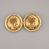 Secondhand Chanel Vintage Round Clip-On Earrings Metal with Faux
