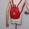 Secondhand Salvatore Ferragamo Gancini Flap Drawstring Backpack