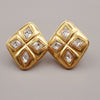 Secondhand Chanel Vintage CC Diamond Clip-On Earrings