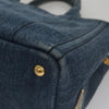 Secondhand Prada Canapa Tote Blue Denim Jeans Bags
