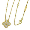 Secondhand Van Cleef & Arpels Vintage Alhambra Pendant Necklace 18K Yellow Gold and Diamonds