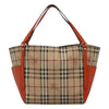 Secondhand Burberry Canterbury Panels Tote Haymarket Coated Canvas and