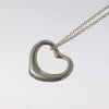 Secondhand Tiffany & Co. Elsa Peretti Open Heart Pendant Necklace Sterling