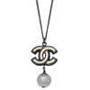 Secondhand Chanel Vintage CC Pendent Necklace Plated