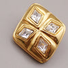 Secondhand Chanel Vintage CC Diamond Clip-On Earrings