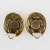 Secondhand Chanel Vintage Round CC Clip-On Earrings