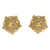 Secondhand Chanel Vintage CC Round Cutout Clip-On Earrings