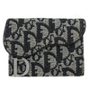 Christian Dior Saddle Flap Wallet Diorissimo Canvas