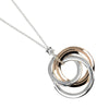 Secondhand Tiffany & Co. 1837 Interlocking Circles Pendant Necklace Sterling Silver and Rubedo