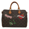 Secondhand Louis Vuitton Speedy Bandouliere Bag Limited Edition Patches