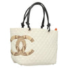 Secondhand Chanel Cambon Tote White Leather Accessories