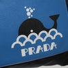 Secondhand Prada Logo Drawstring Backpack Tessuto with Printed Saffiano