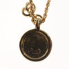 Secondhand Christian Dior CD Round Pendant Necklace Metal and Crystals