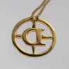 Secondhand Christian Dior D logo Pendant Necklace