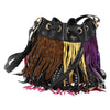 Saint Laurent Fringe Emmanuelle Bucket Bag Multicolor Leather