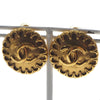 Secondhand Chanel Vintage Round CC Clip-On Earrings