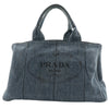 Secondhand Prada Canapa Tote Blue Denim Jeans Bags
