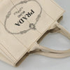 Secondhand Prada Canapa Tote White Canvas Bags