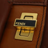 Fendi Silvana Bag Leather with Pequin Canvas