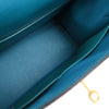 Secondhand Hermes Kelly Handbag Blue Epsom with Gold Hardware