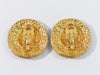 Secondhand Chanel Vintage Round CC Clip-On Earrings