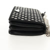 Prada Grommet Chain Flap Shoulder Bag Tessuto with Soft Calf
